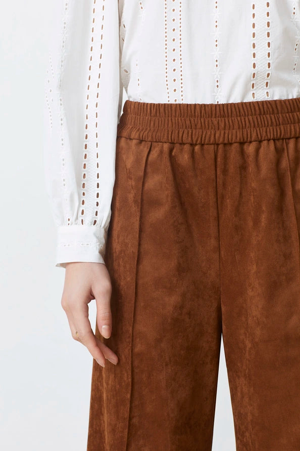 Johan Wide Leg Vegan Suede Pants