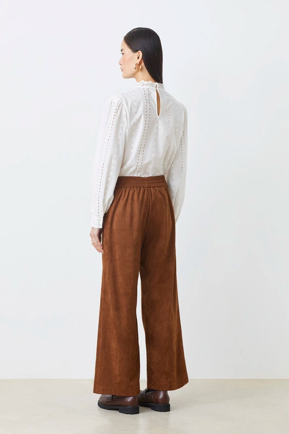 Johan Wide Leg Vegan Suede Pants