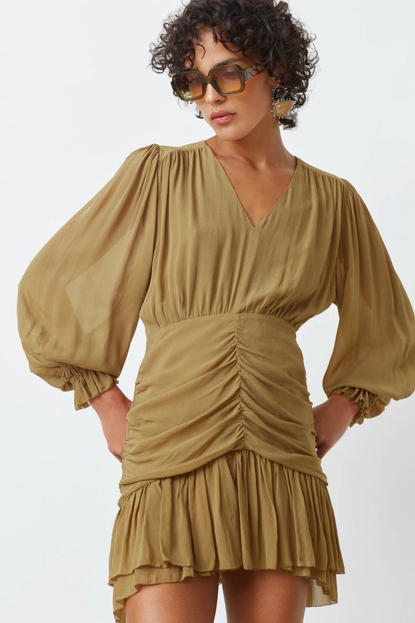 The Clelia Dress in Nature Sage