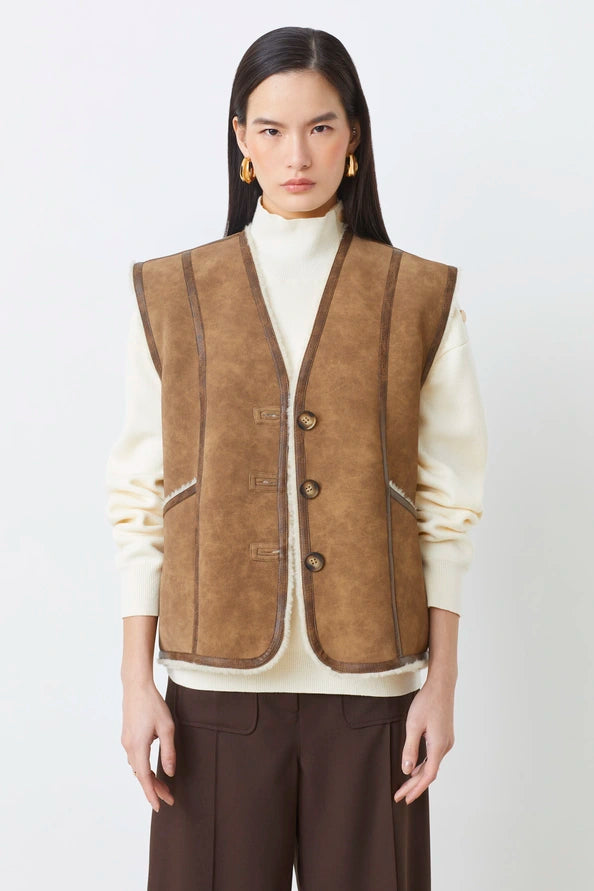 Reversible Sheepskin Vest by Suncoo