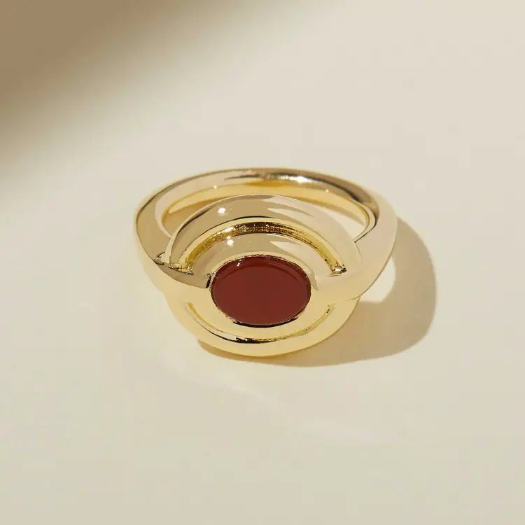 The Mira Ring in Carnelian