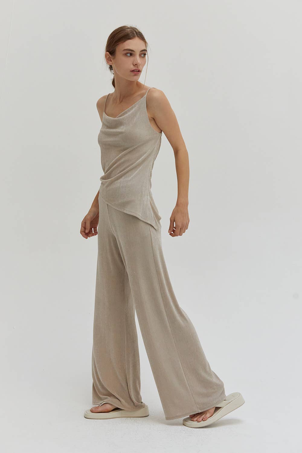 The Charlotte Travel Pants in Bone