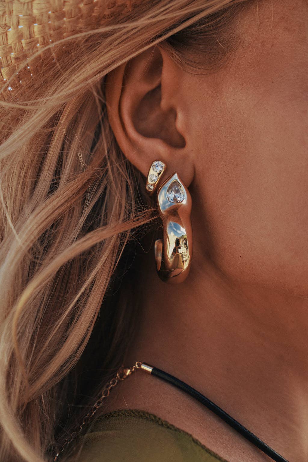 The Adira Studs in Gold