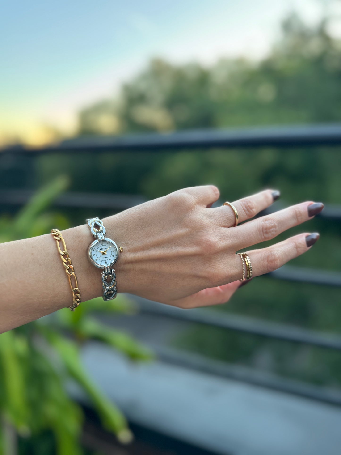 Vintage Rumours silver and gold dainty watch