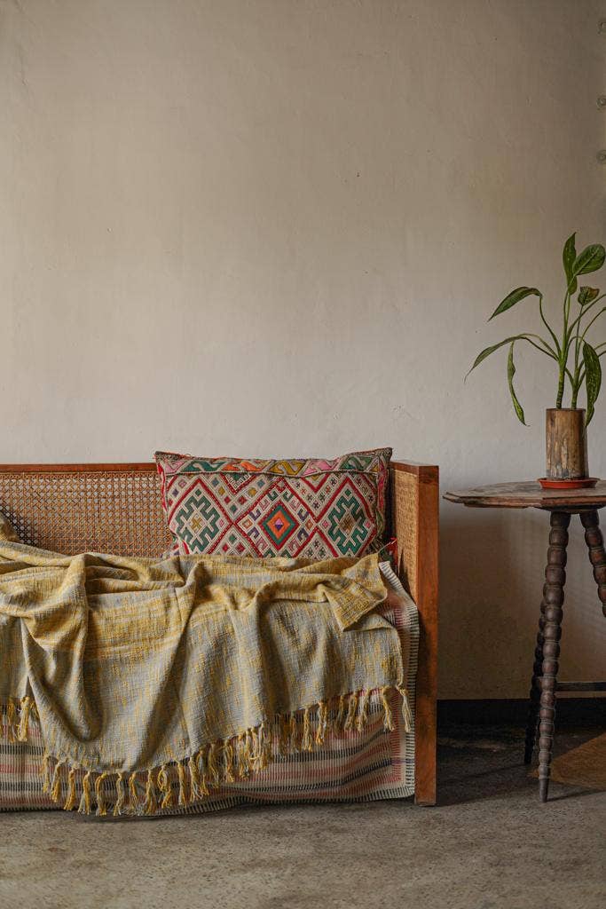 The Annahmol Rustic Linen & Cotton Throw