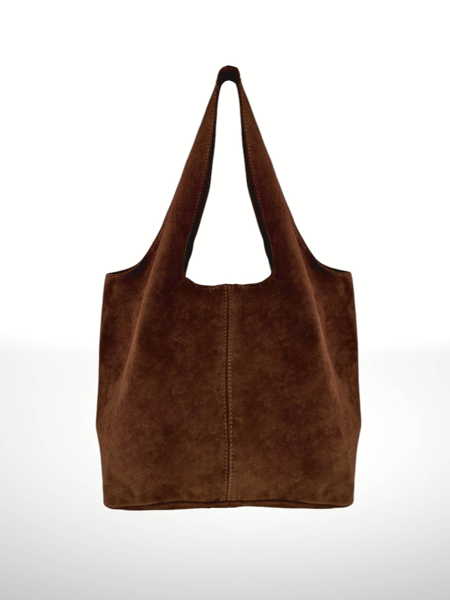 Giannina Suede Shoulder Bag in Castano Brown