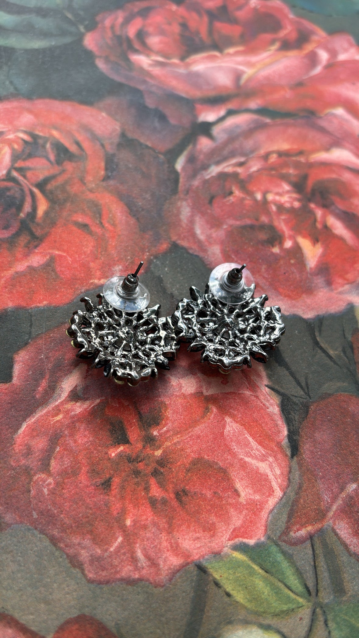 1980's Rhinestone Costume Earrings