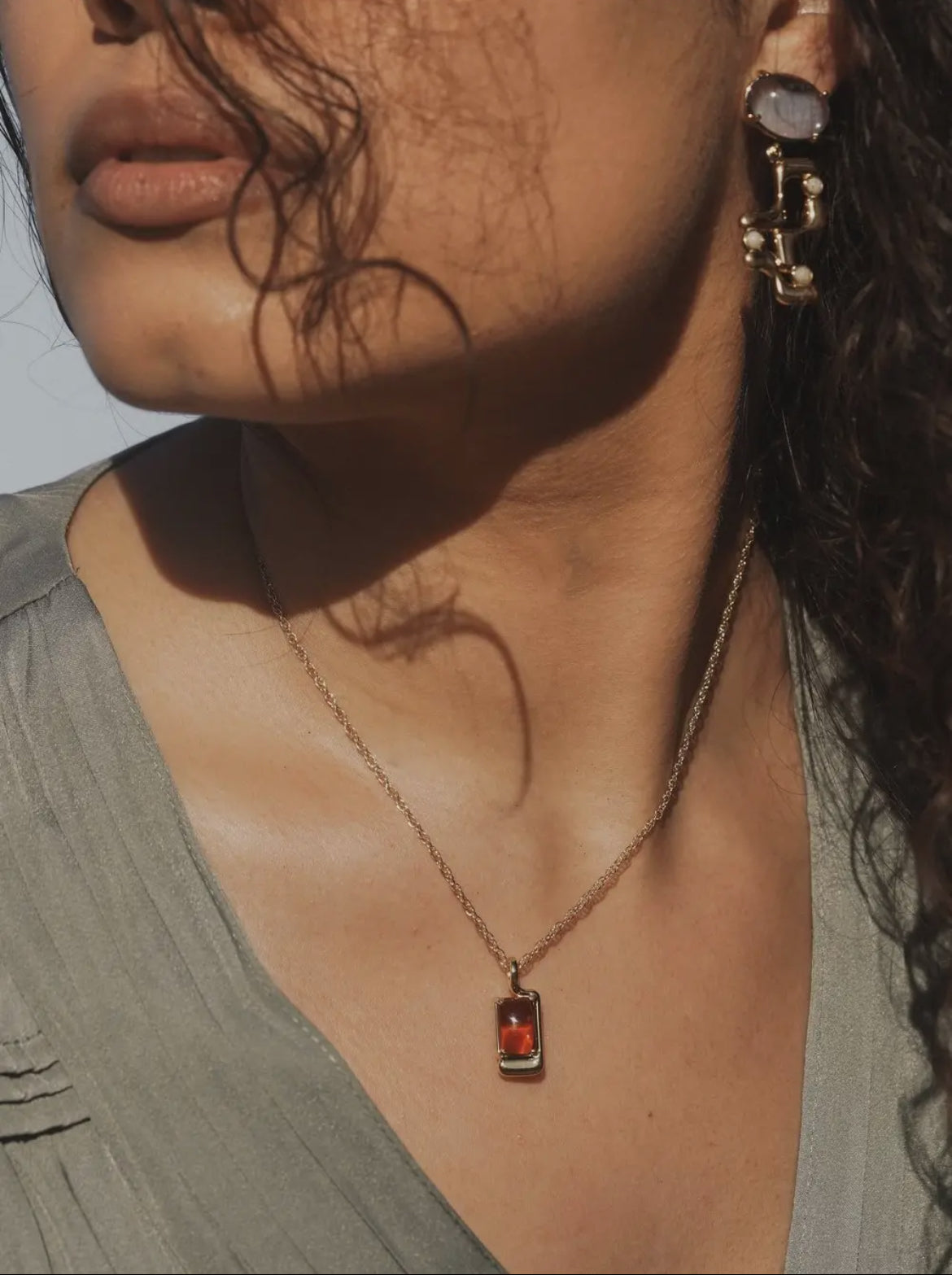 The Foster Necklace - Amber