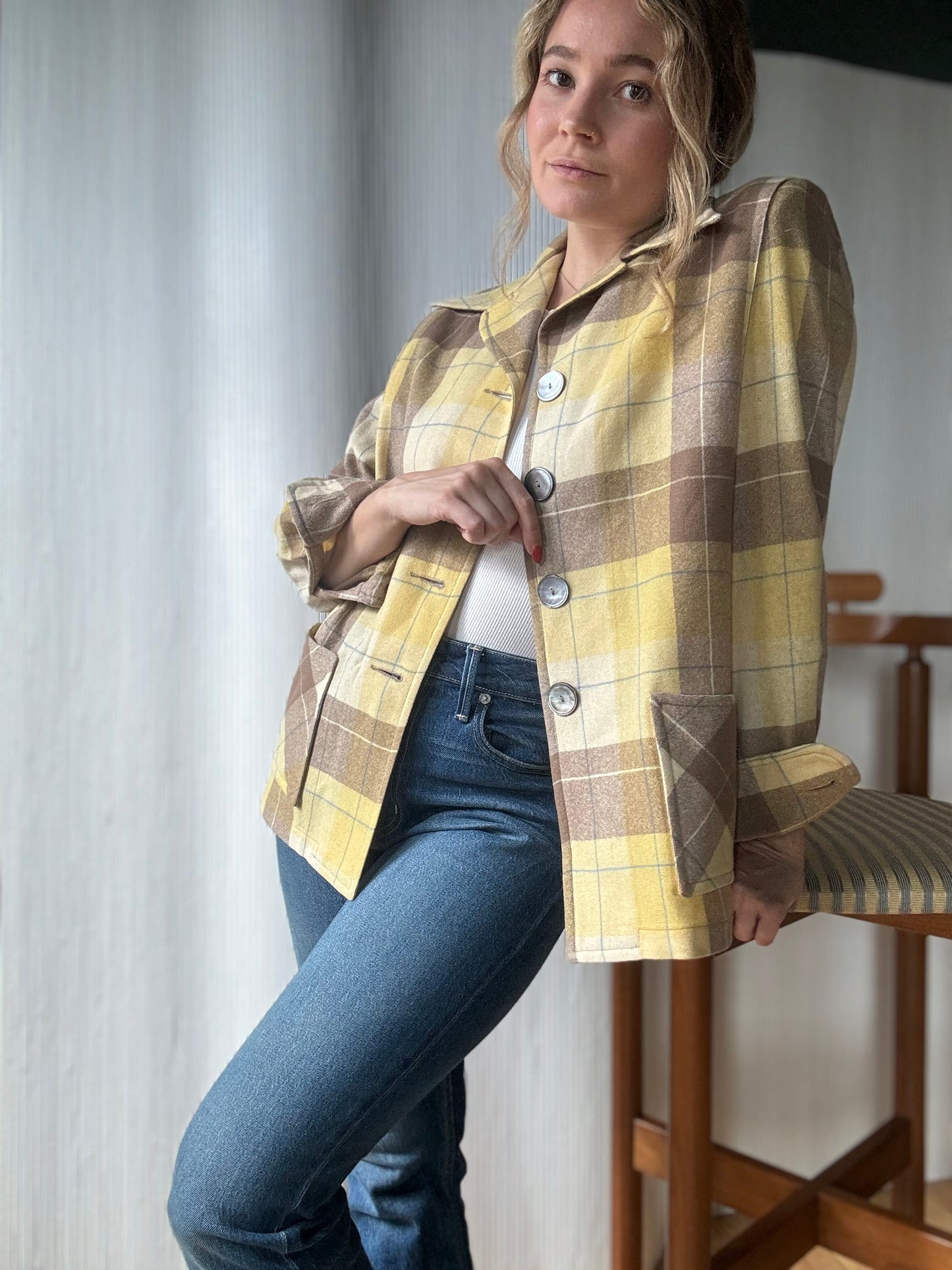 Vintage 100% virgin wool Pendleton checkered Jacket