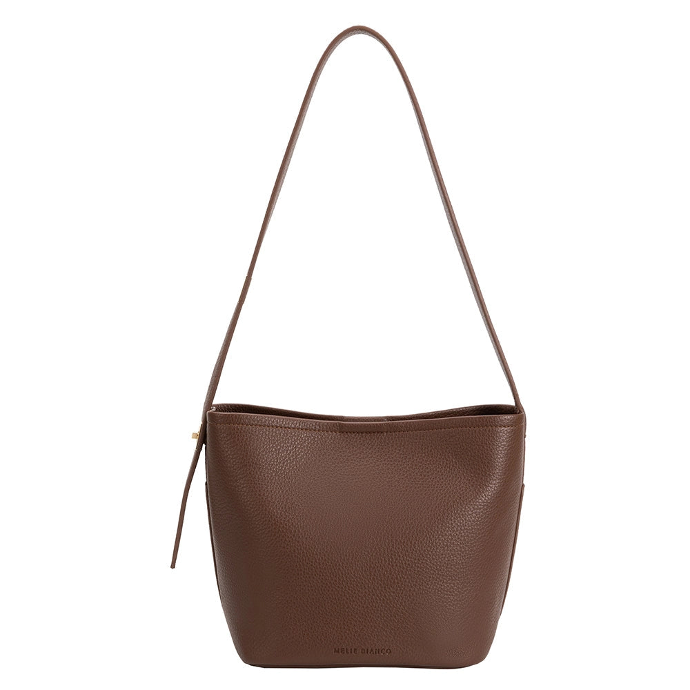 The Irina Recycled Vegan Shoulder Bag in Espresso