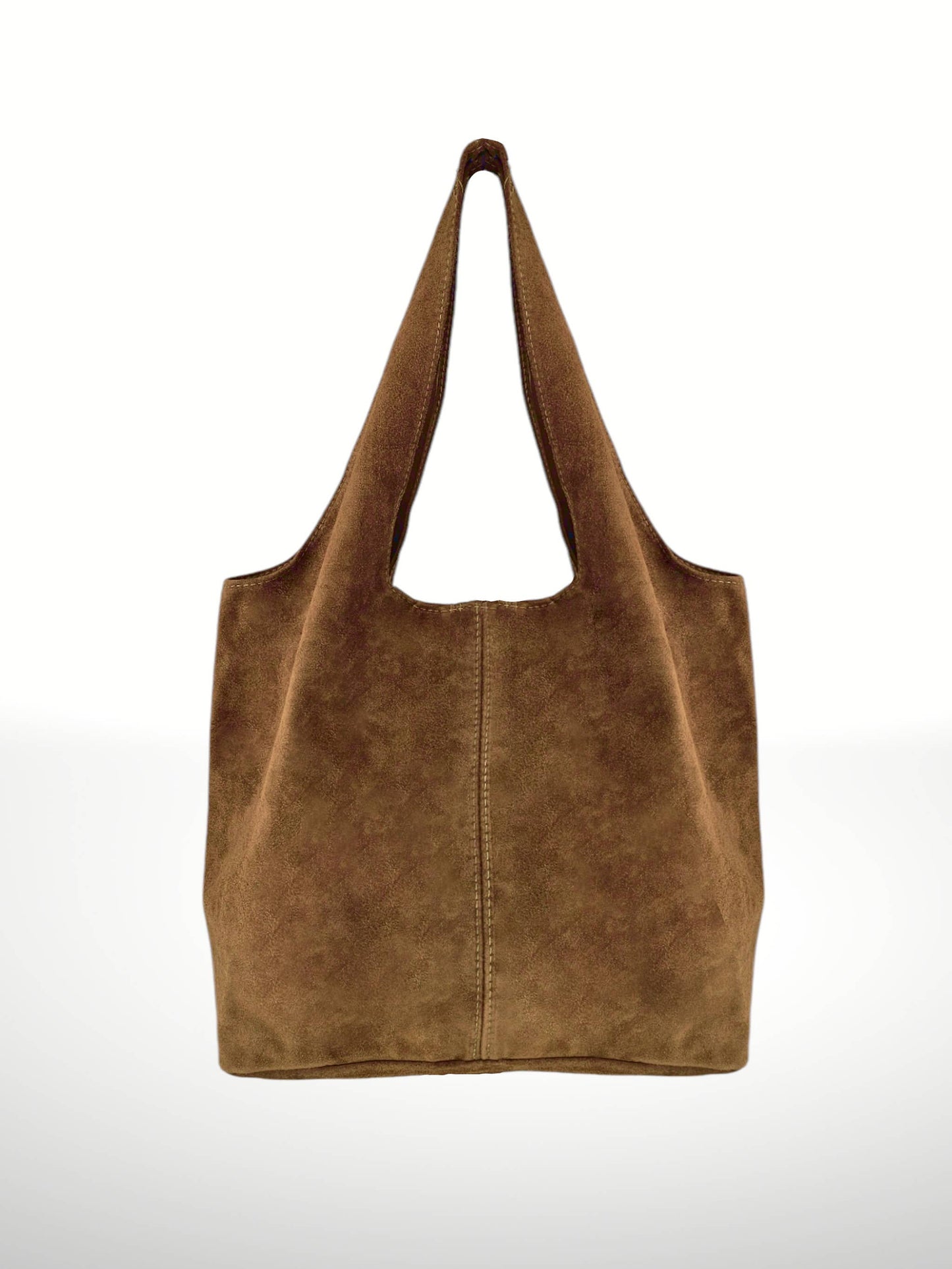Giannina Suede Shoulder Bag in Saddle
