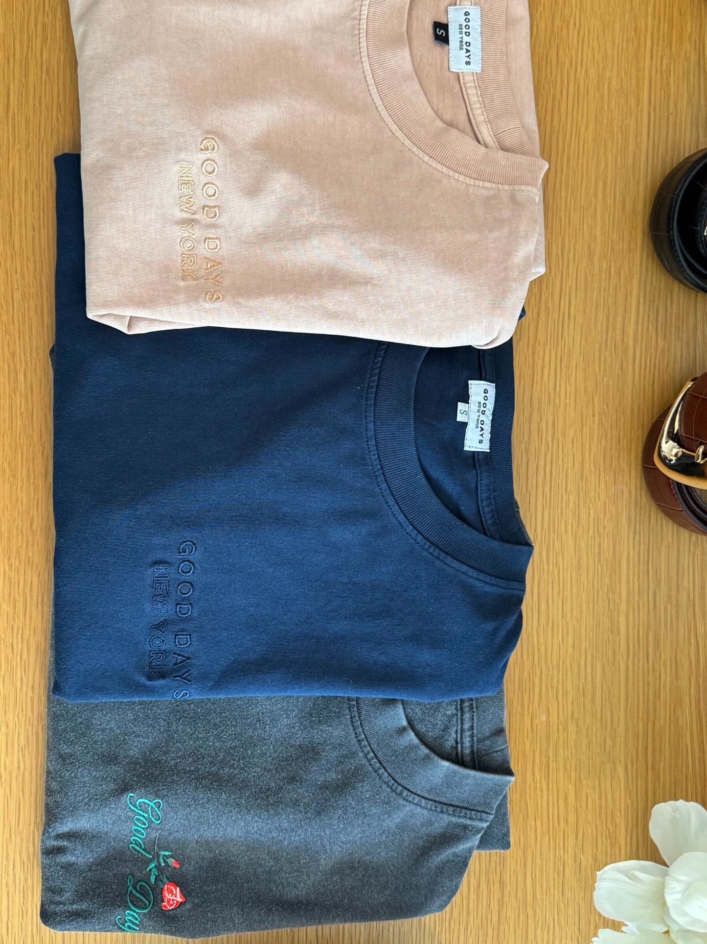 Good Days Retro Oversized Tee in Dusty Pink
