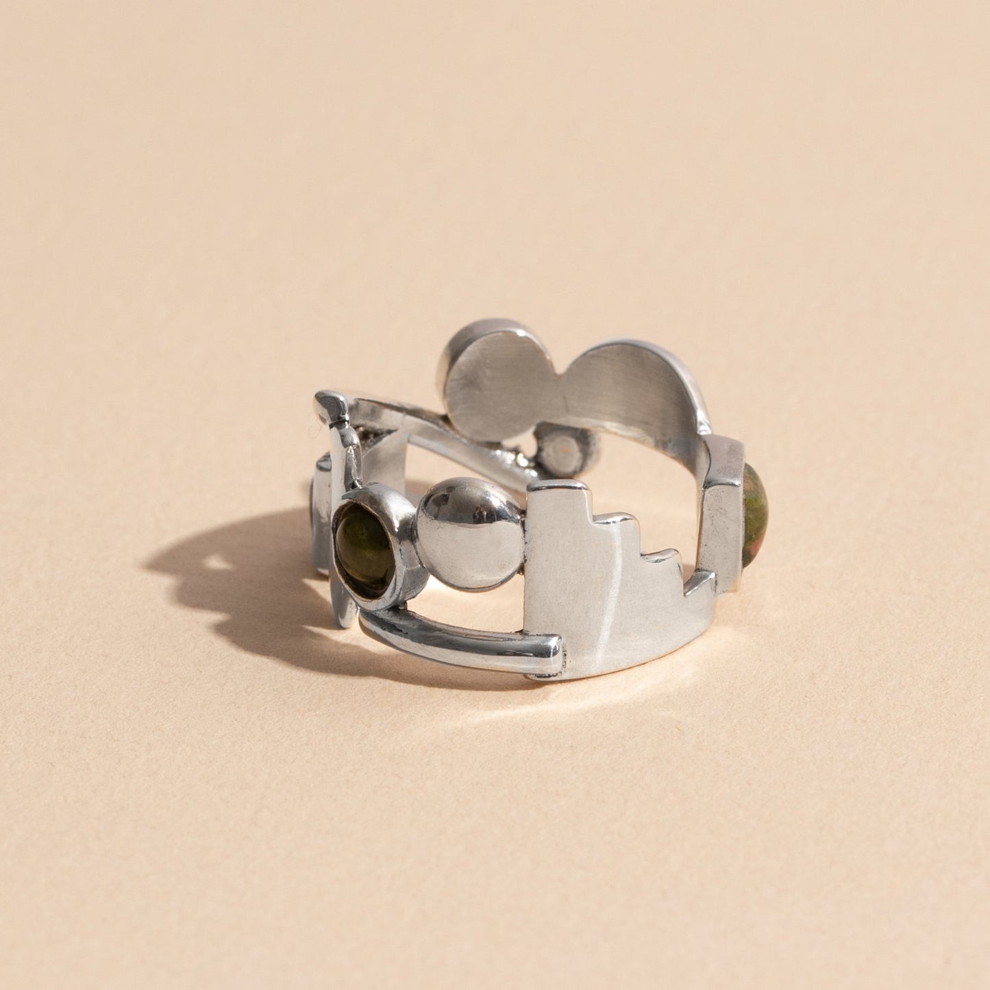 The Shapes Ring in Sterling Silver
