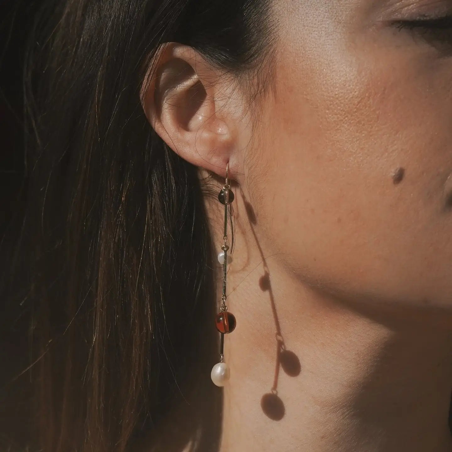 The Fête Earrings - 3" in Tan