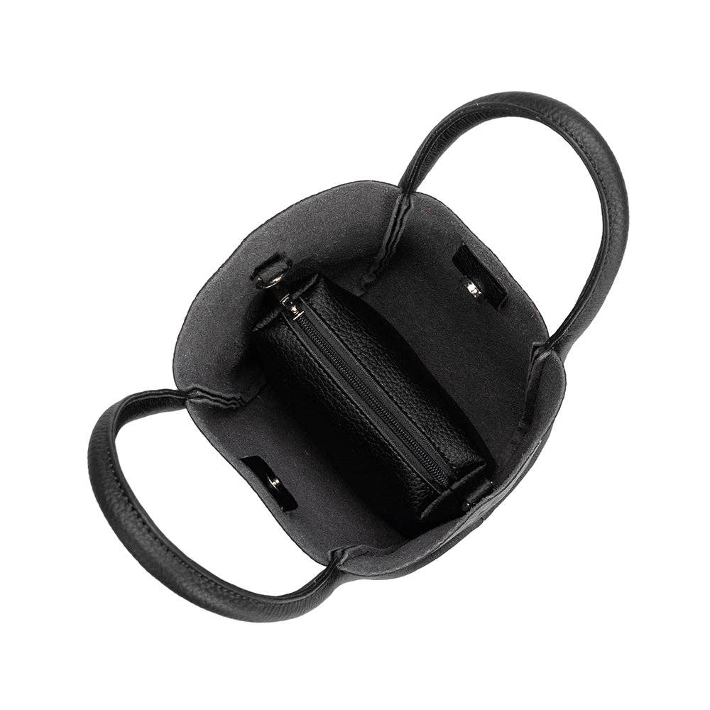 Mariah Black Recycled Vegan Tote Bag in Black