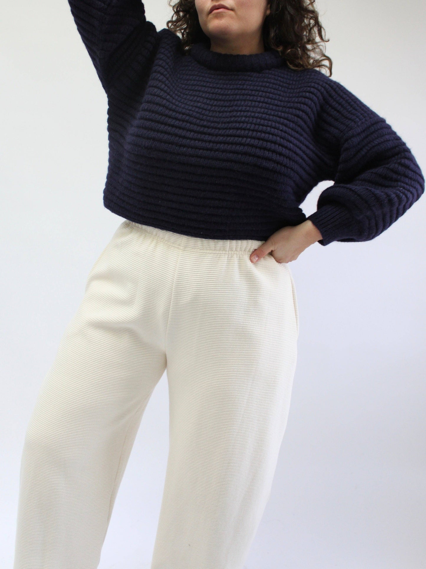 Camden Rippled Cotton Curve Pant by NA NIN