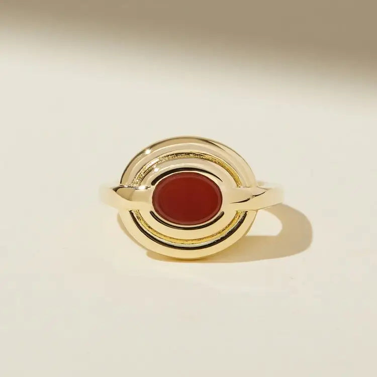 The Mira Ring in Carnelian