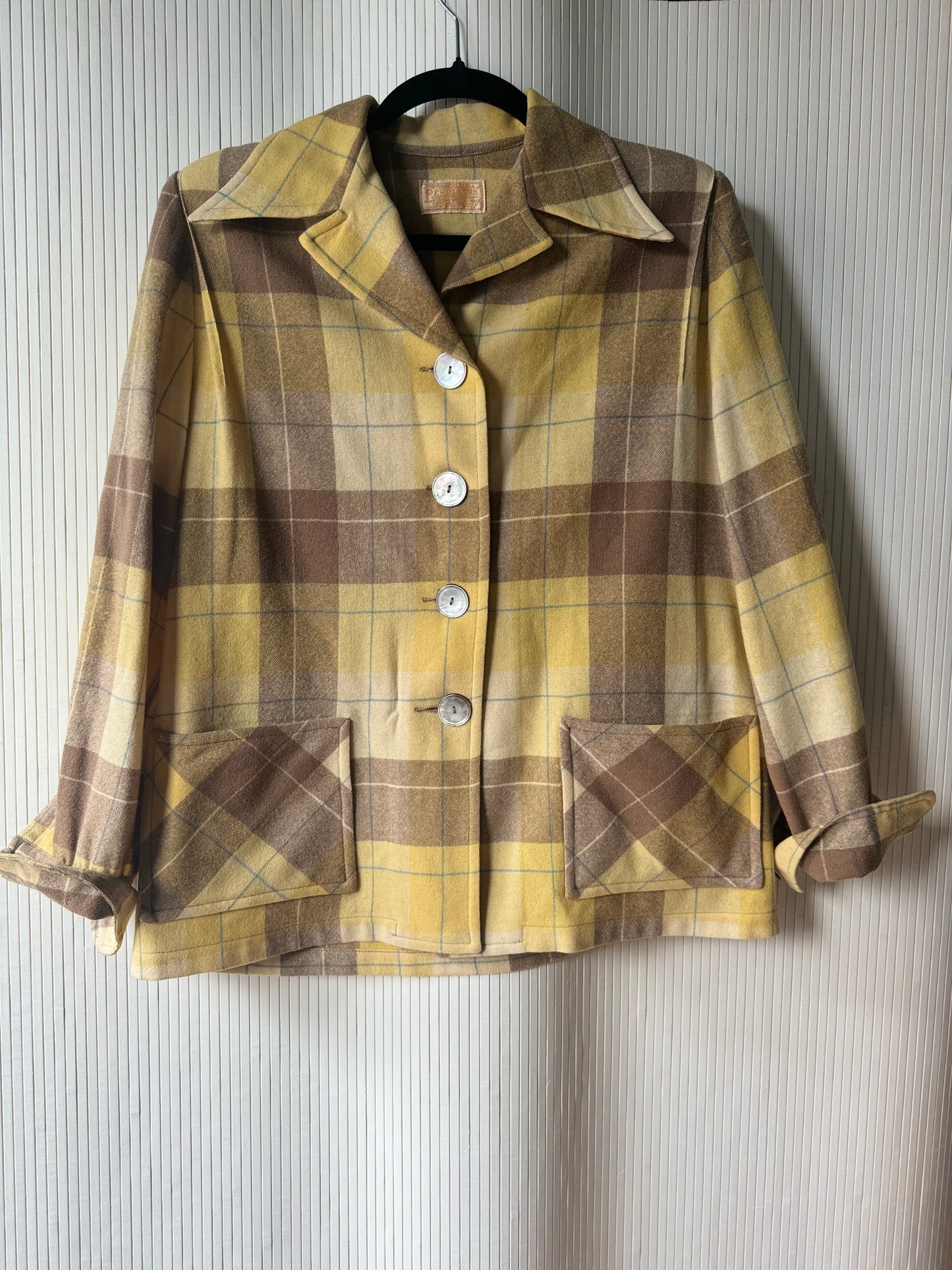 Vintage 100% virgin wool Pendleton checkered Jacket