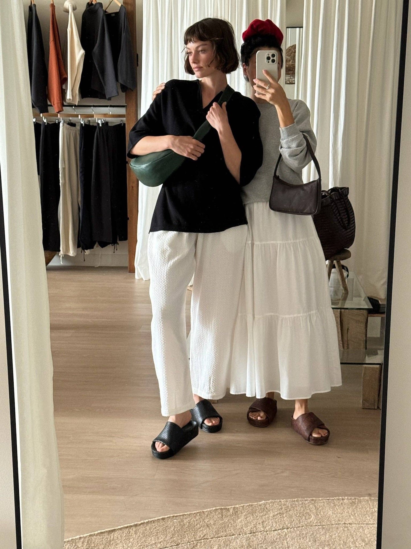 The MiMi Silk Cotton Voile Skirt in White