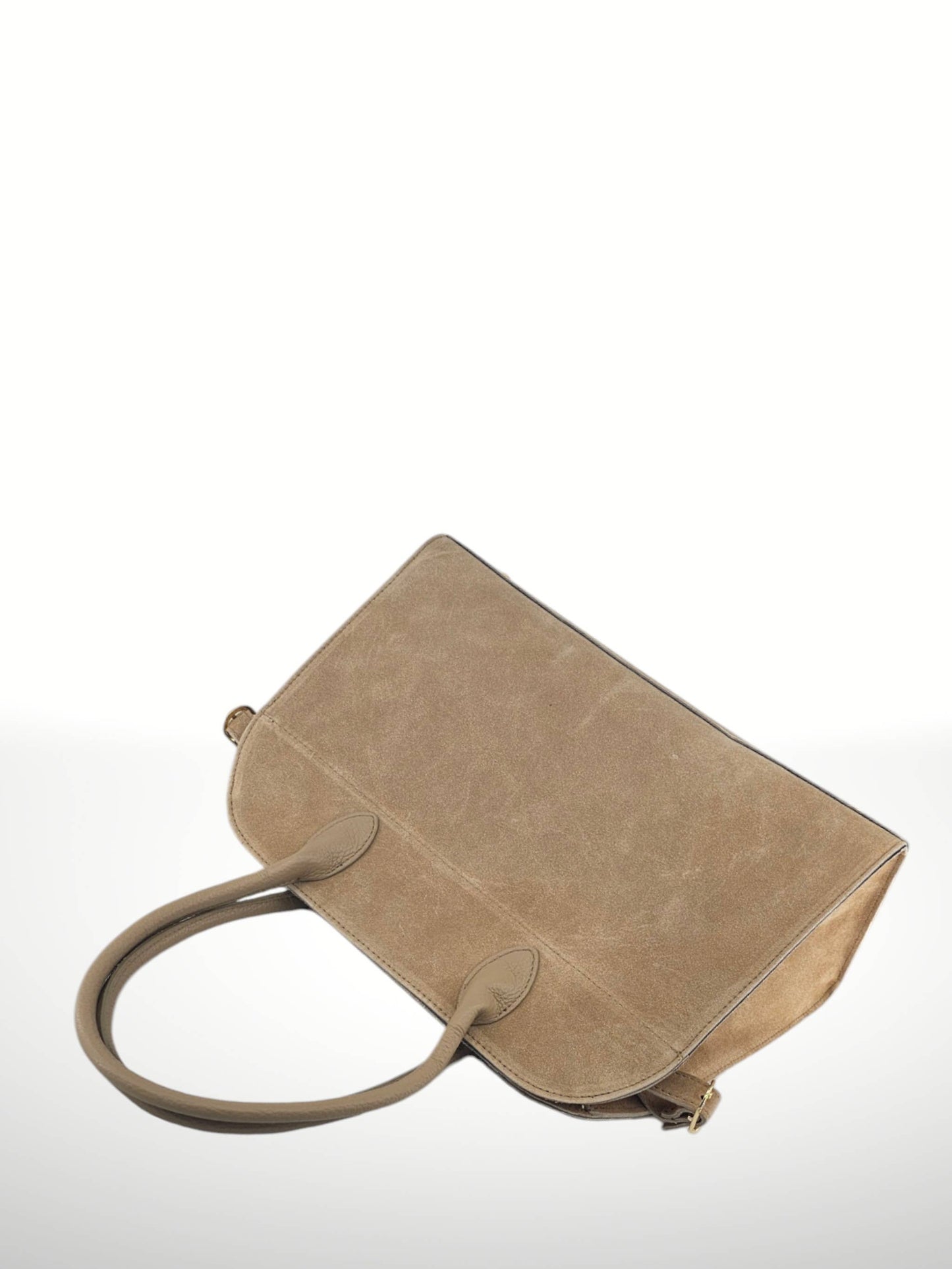 Ismenia Suede Bag in Beige