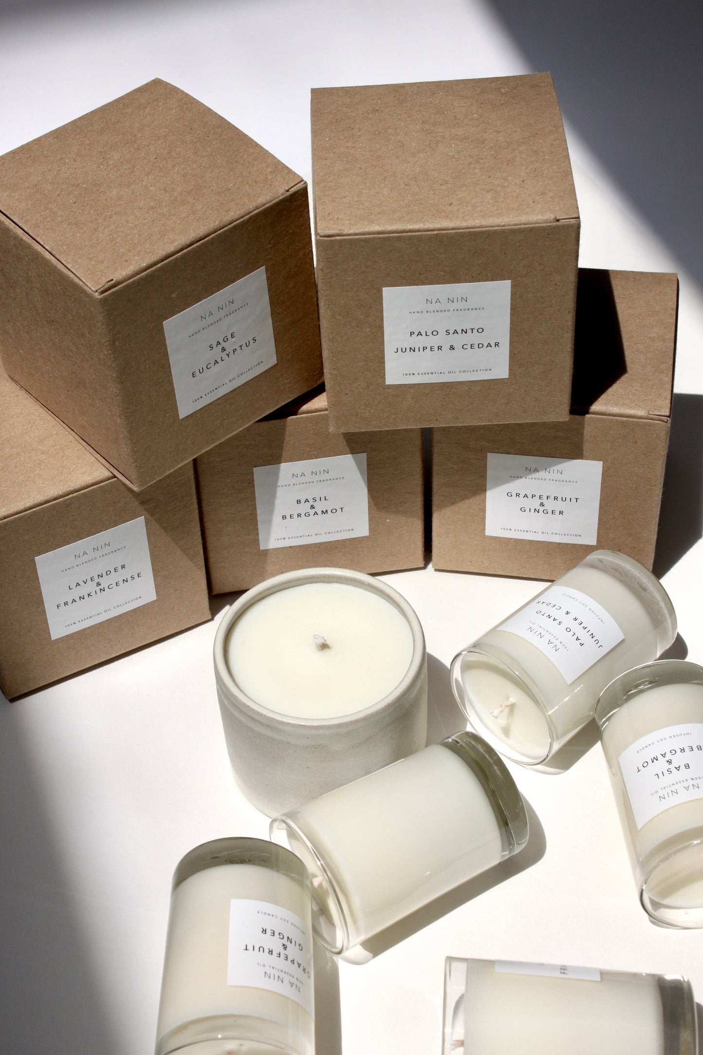 Palo Santo, Juniper, & Cedarwood Soy Candle by NA NIN / 8 oz