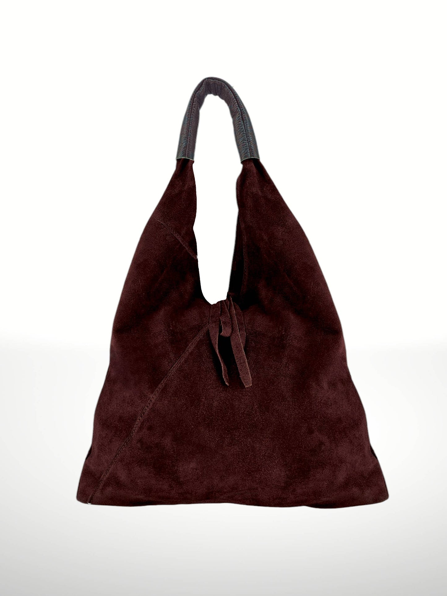 The Dema Suede Bag in Wine red