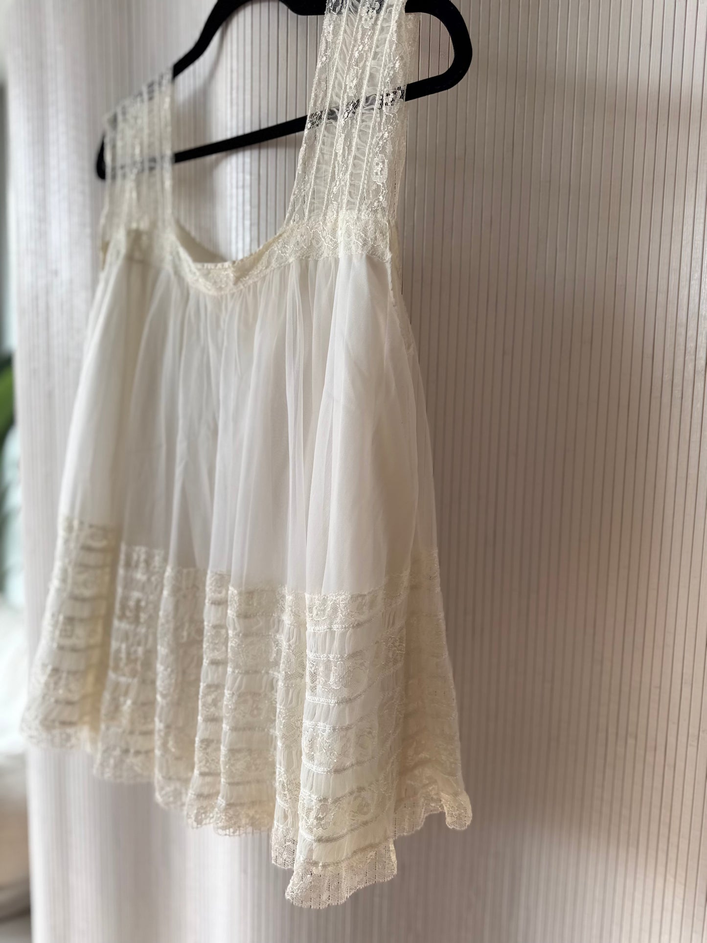 Vintage Coquette Lace Babydoll Top