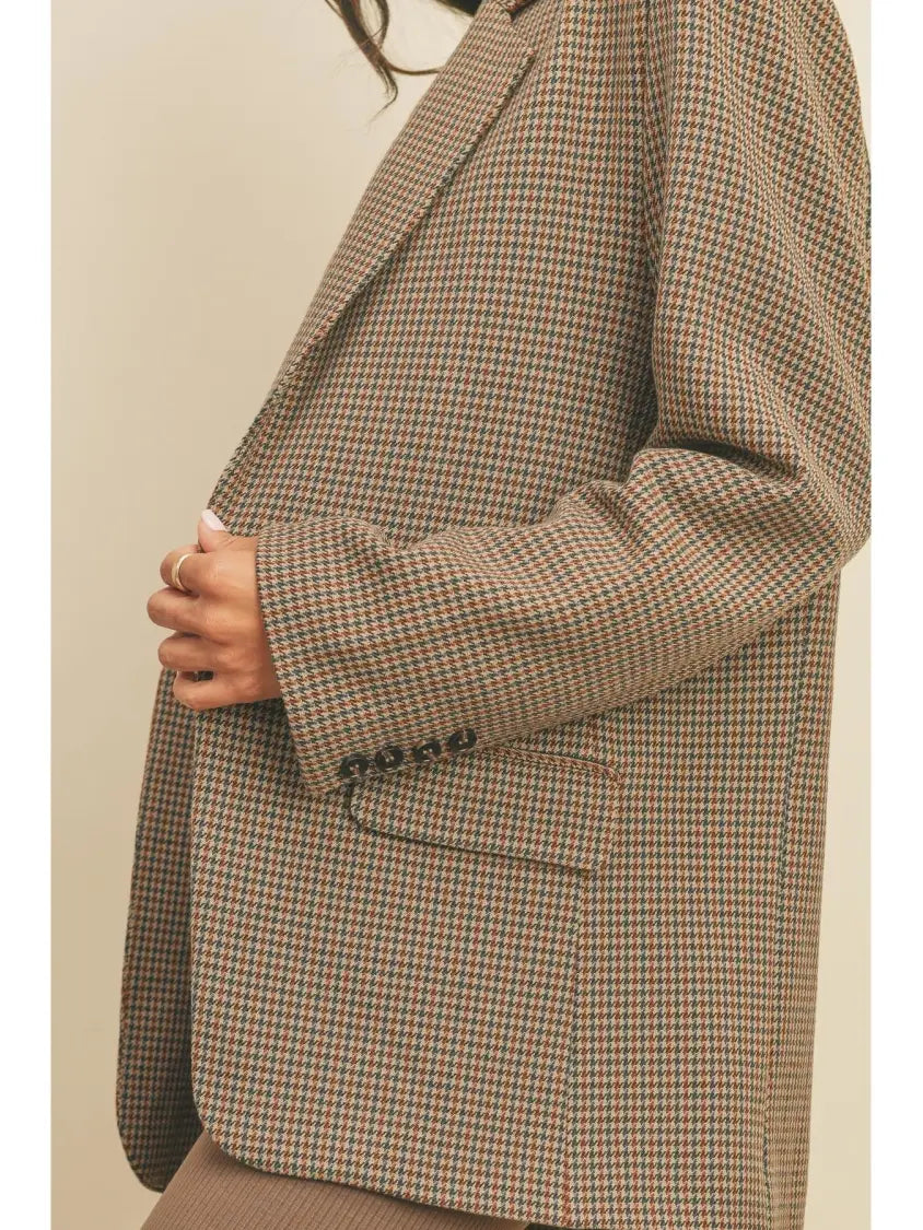 The Diane Houndstooth Oversized Blazer