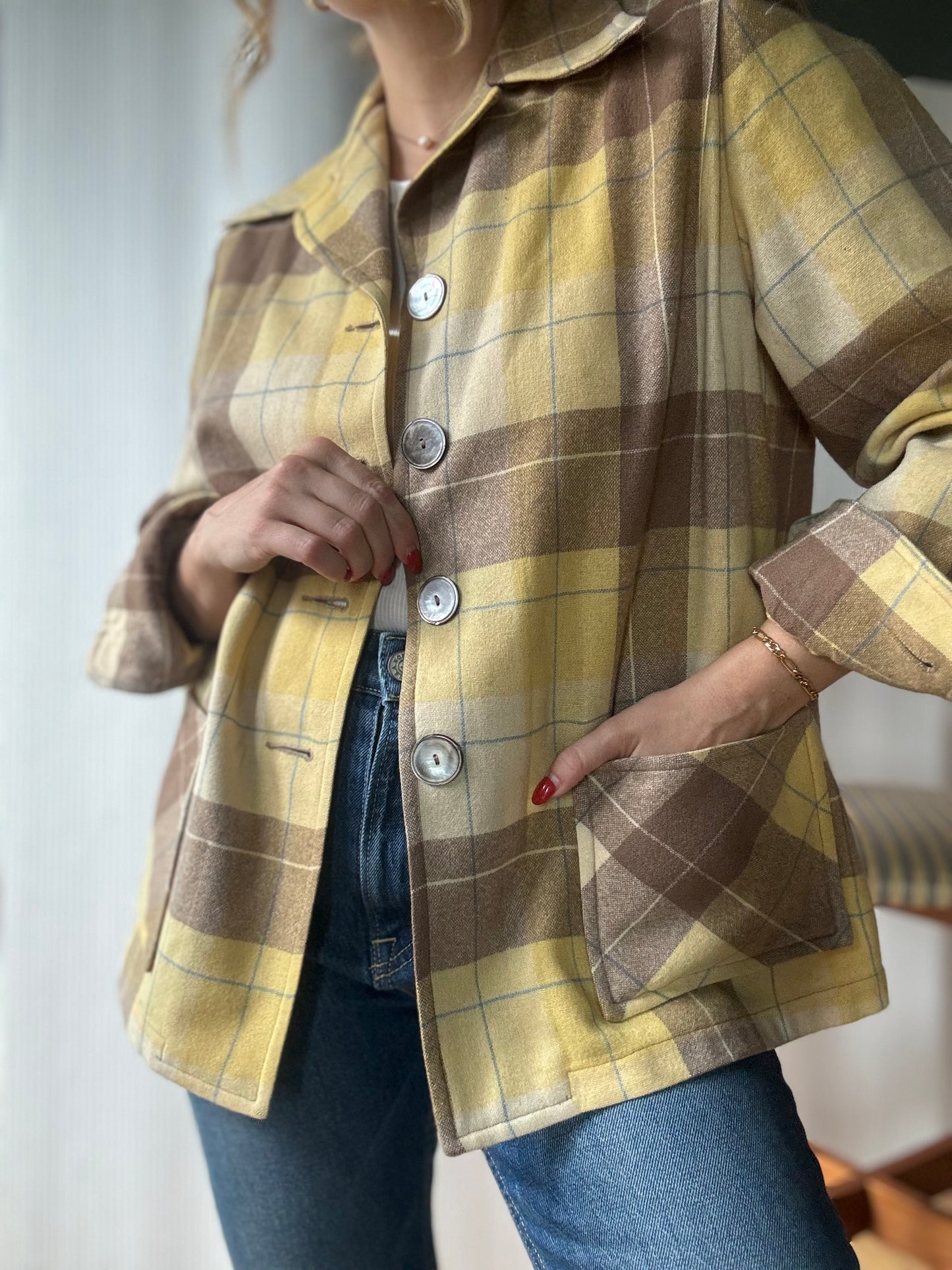 Vintage 100% virgin wool Pendleton checkered Jacket