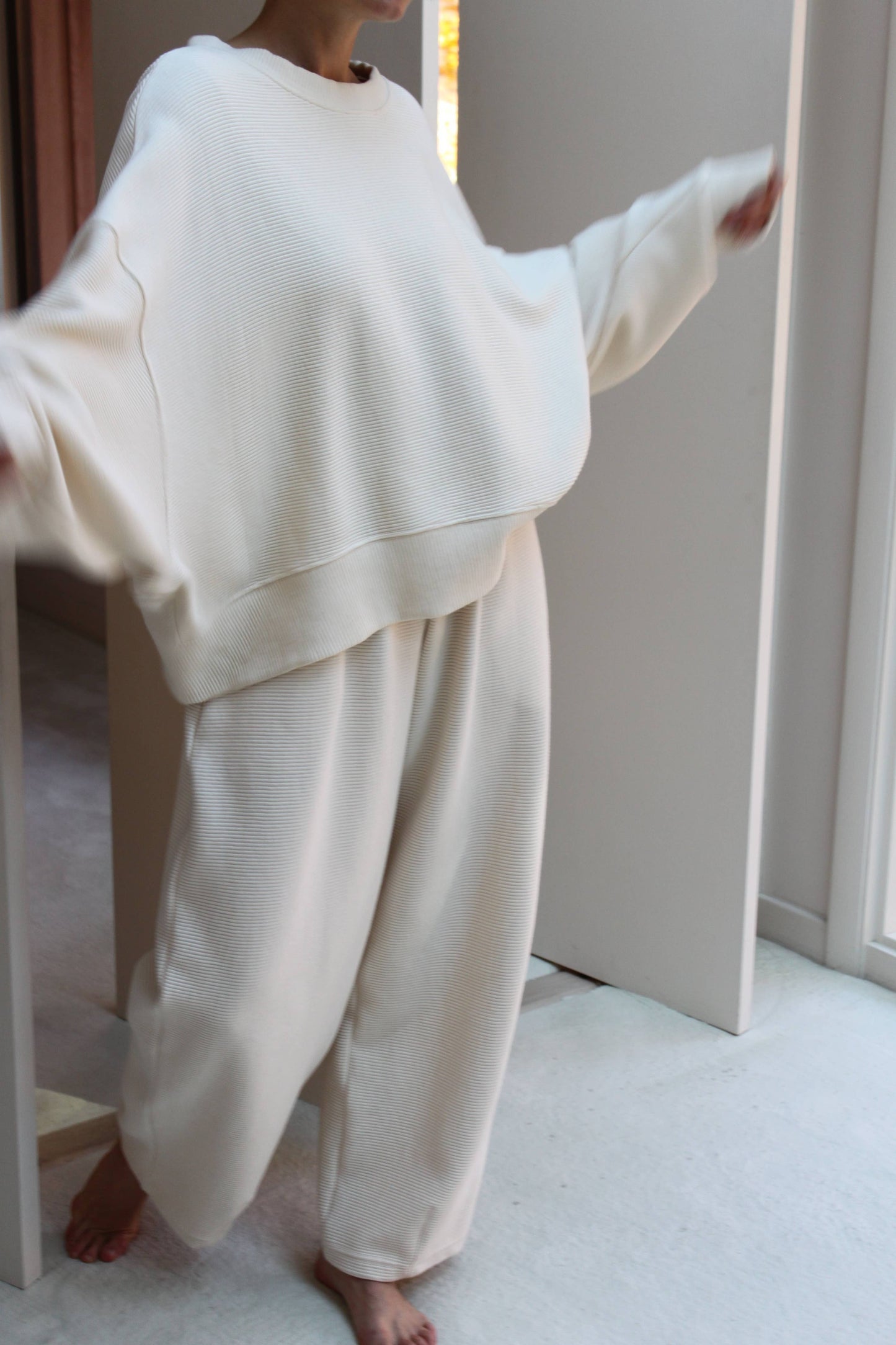 Camden Rippled Cotton Curve Pant by NA NIN