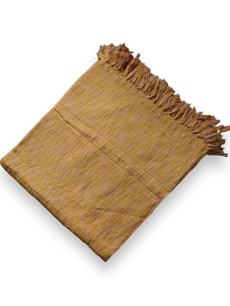 The Annahmol Rustic Linen & Cotton Throw