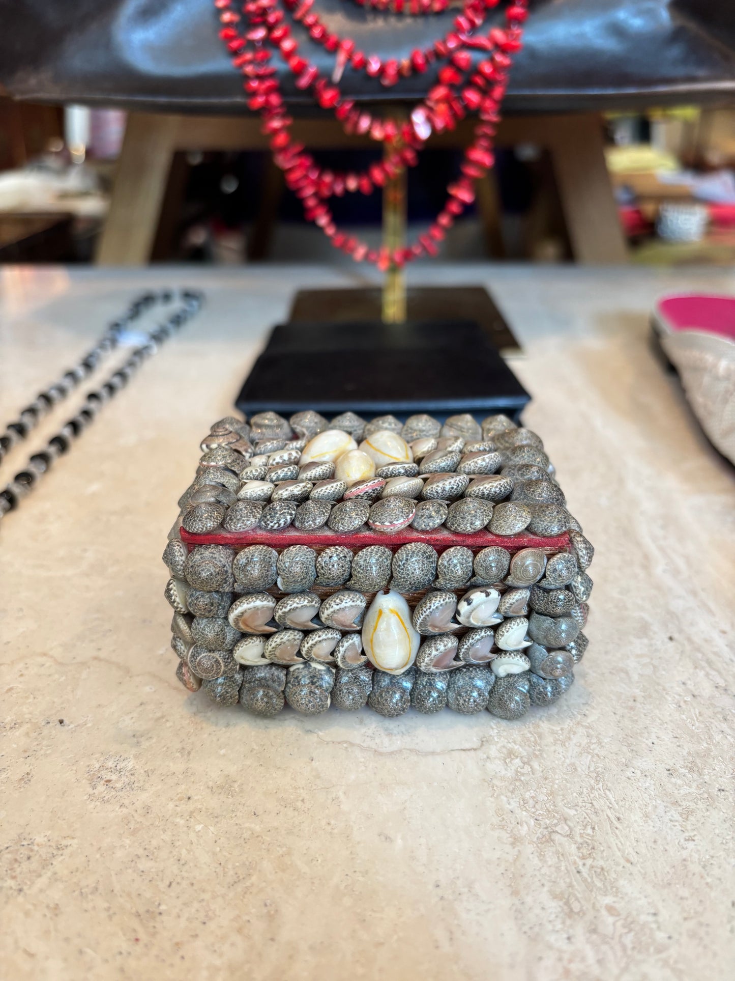 Vintage Seashell Jewelry Box