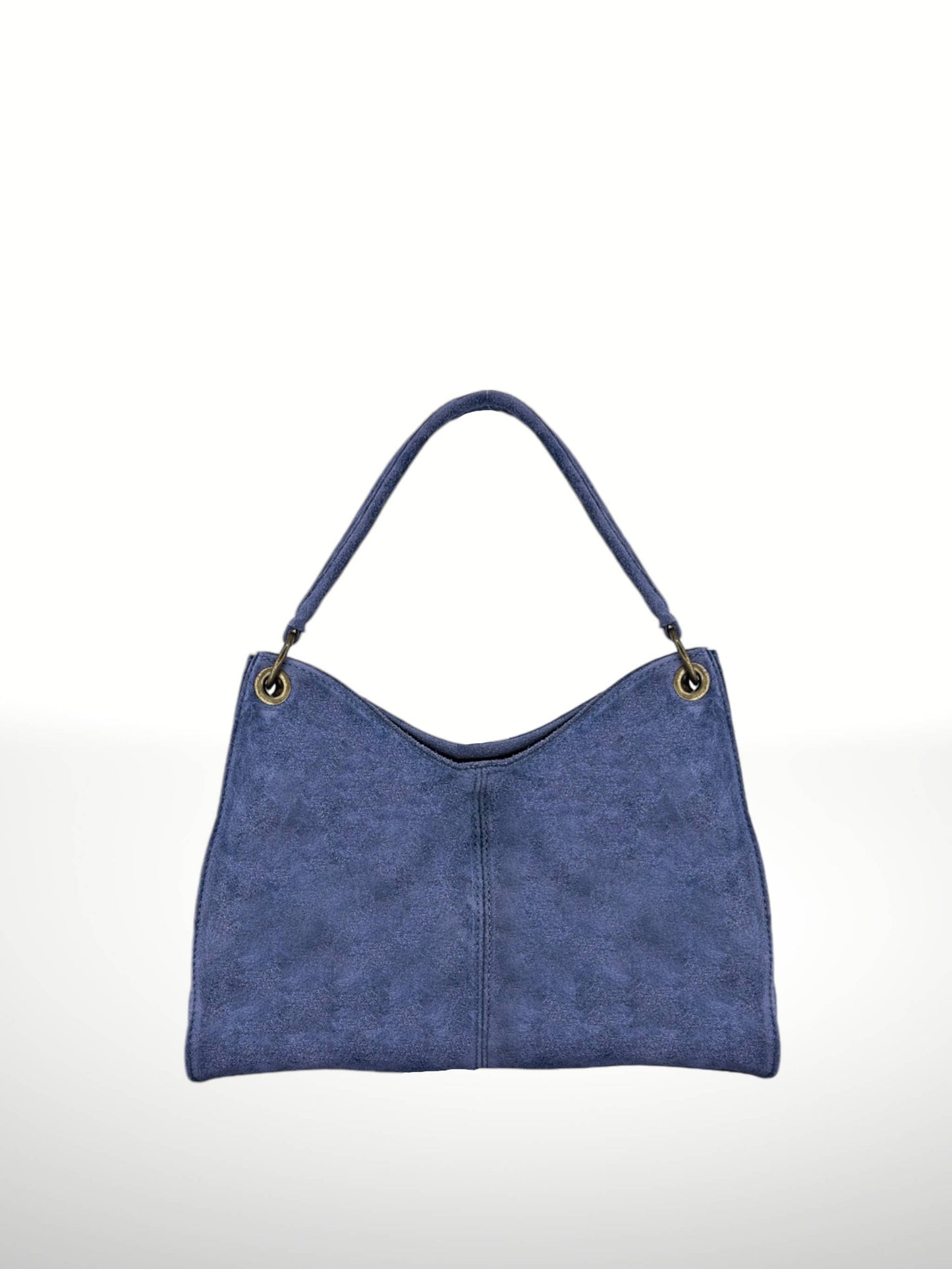Riccio Suede Bag in Denim blue