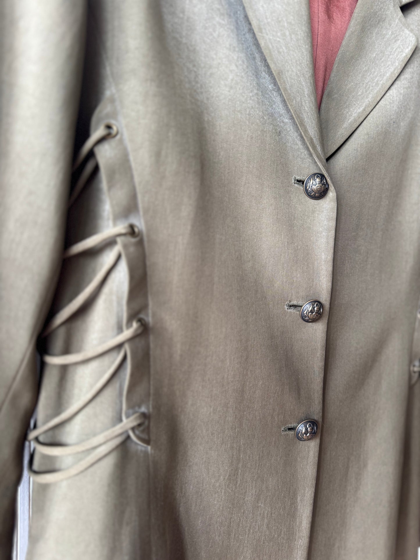 Vintage 1980s Emanuel Ungaro 100% Silk Military Jacket