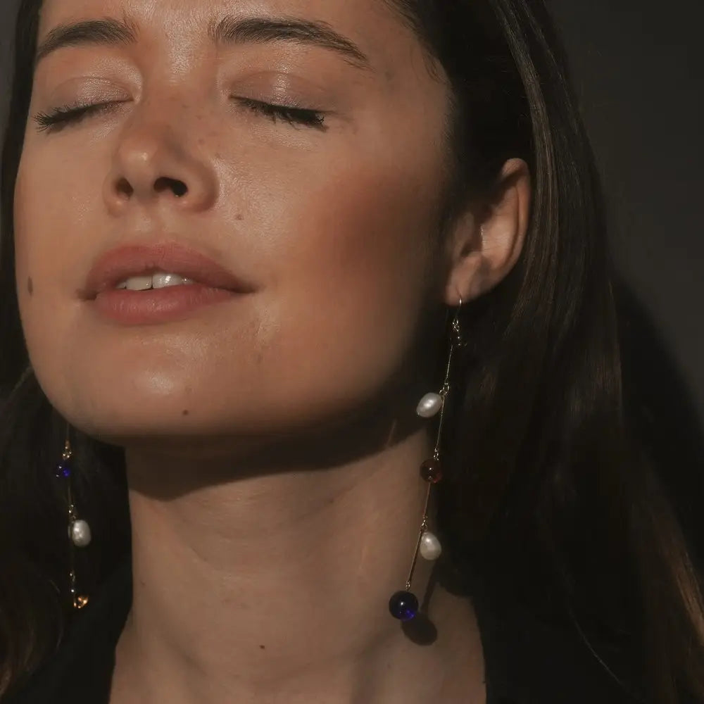 The Fête Earrings in Blue