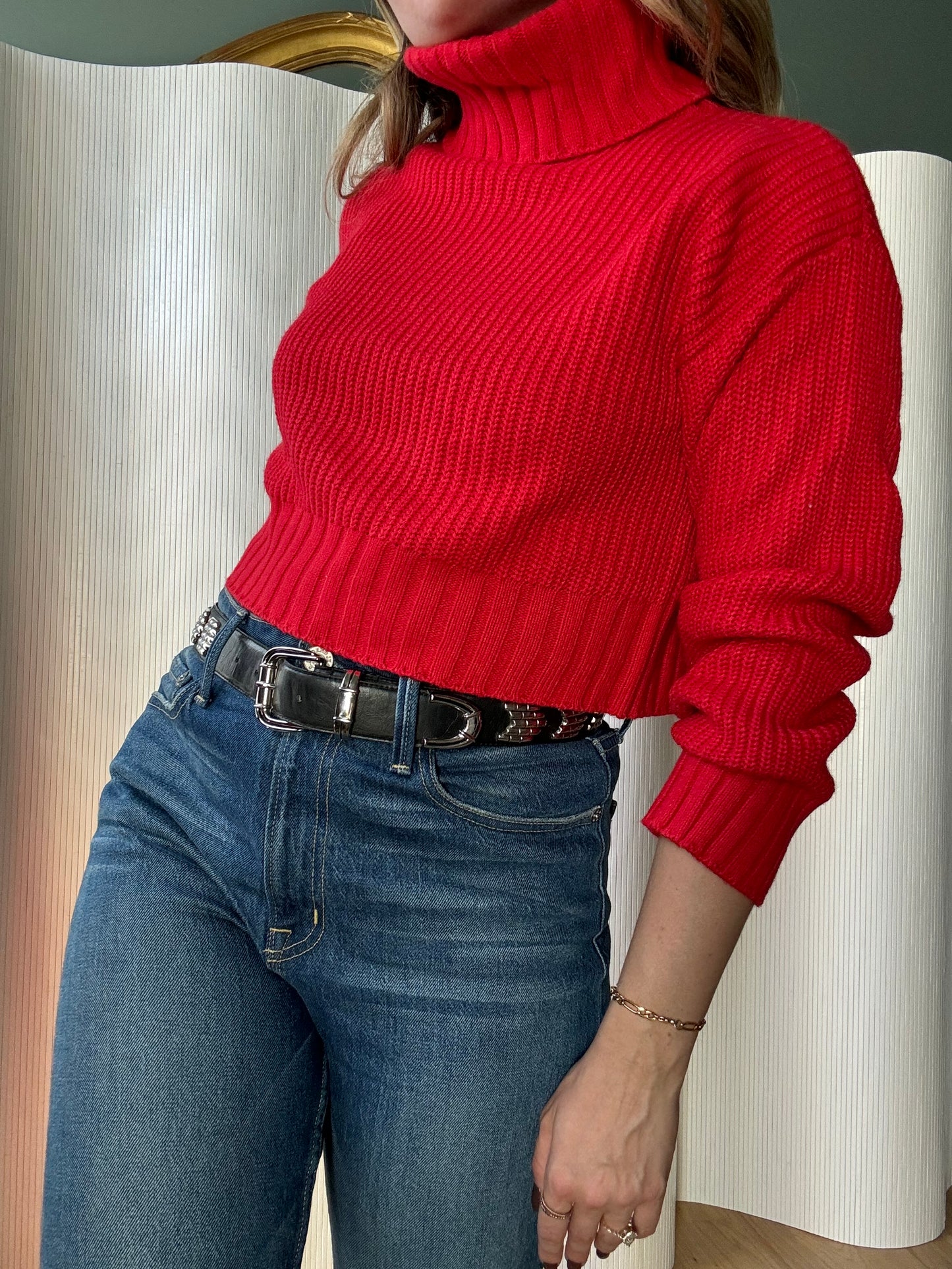 Future Collective Red crop sweater