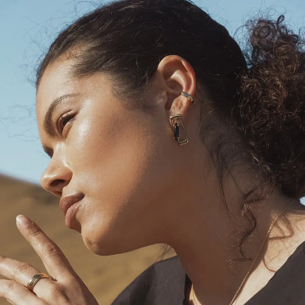 The Concord Earrings in Black