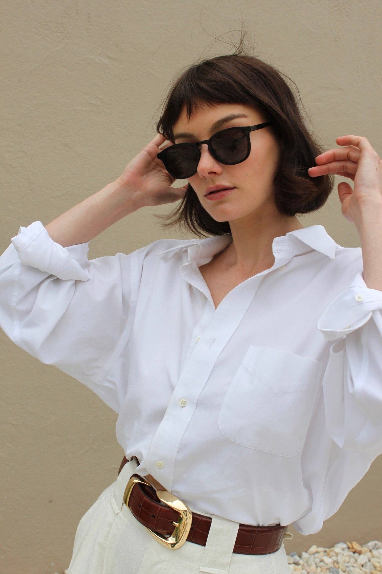 Delaney Belt by NA NIN in Brown