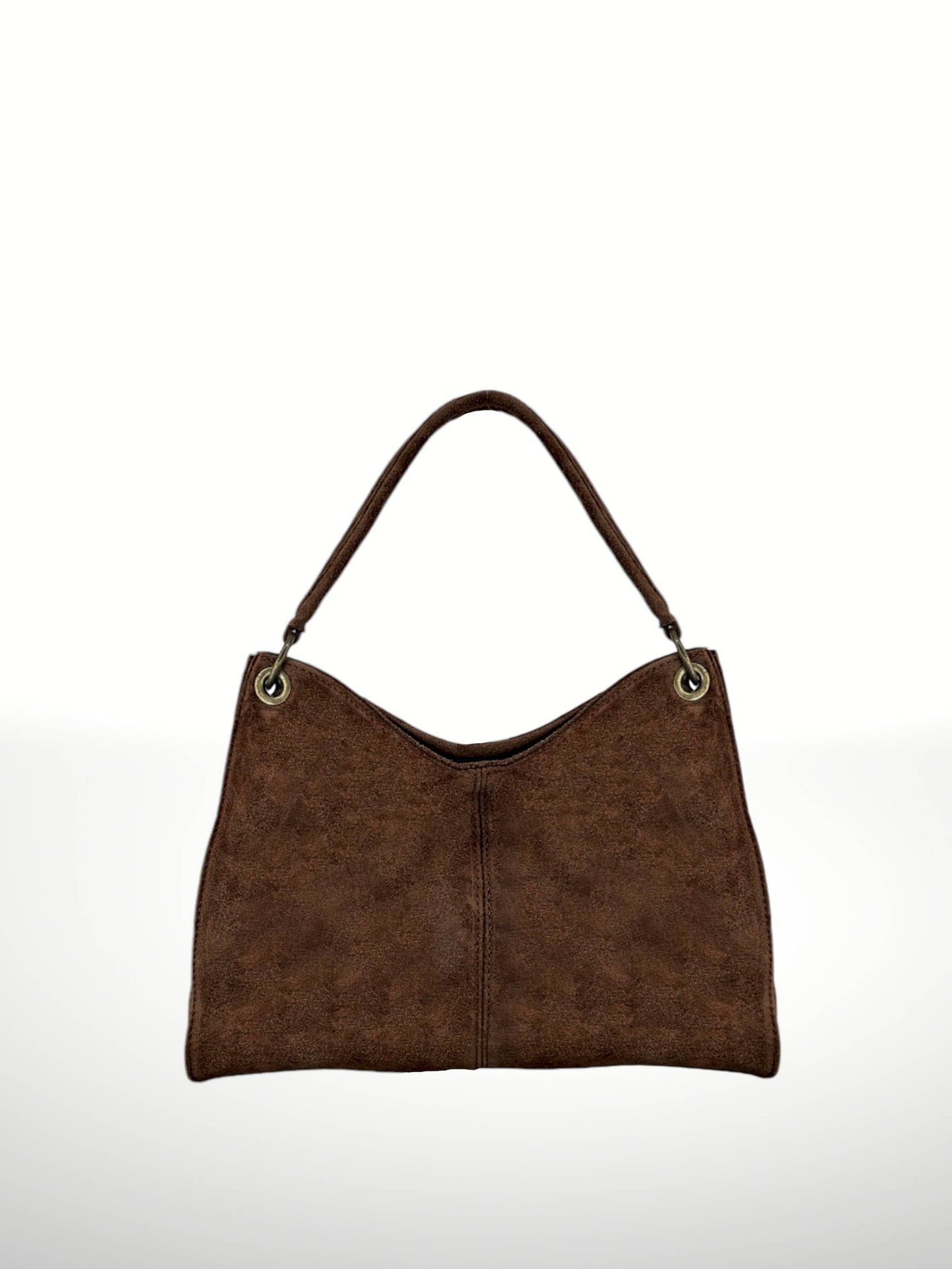 Riccio Suede Bag in Classic Brown