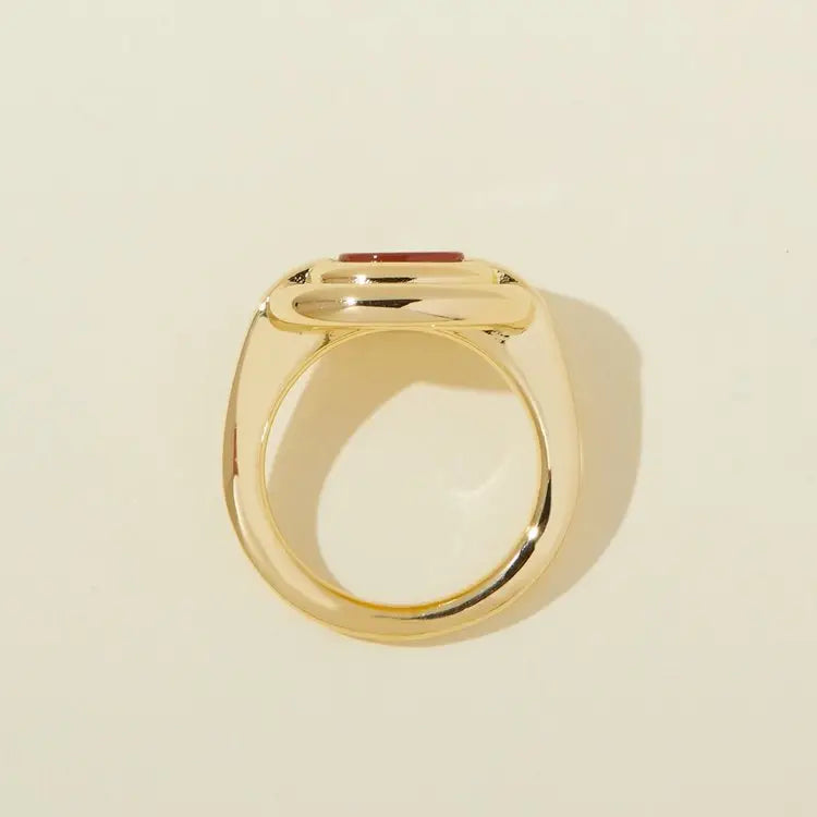 The Mira Ring in Carnelian