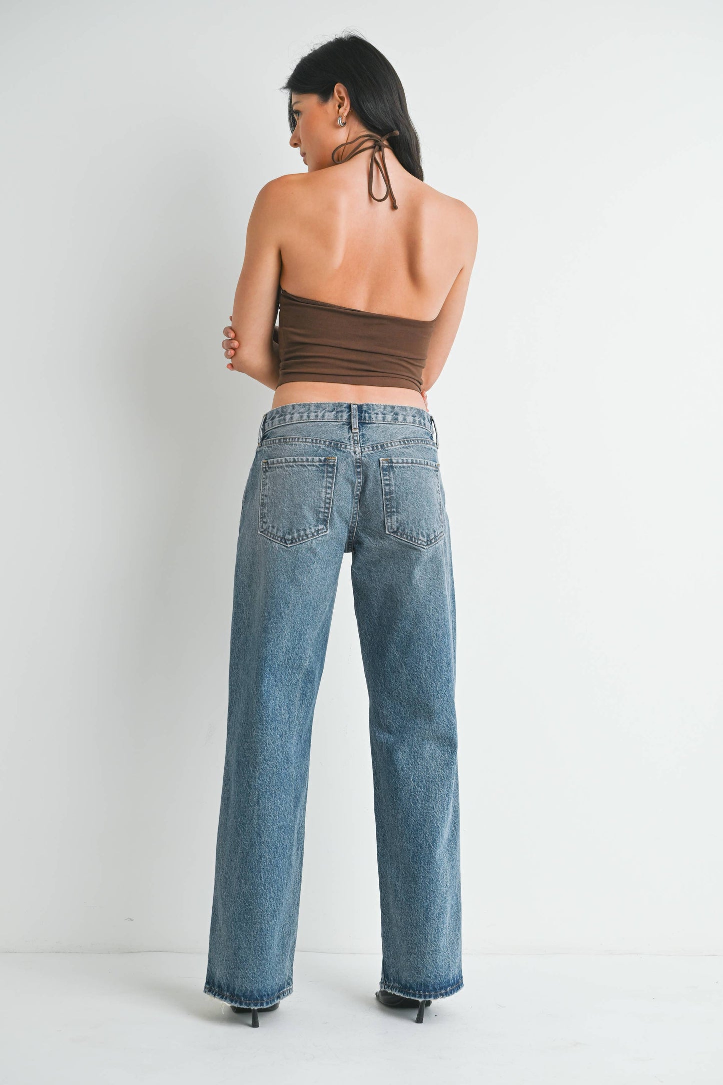 Just Black Denim Vintage Wash Slouchy Low Rise
