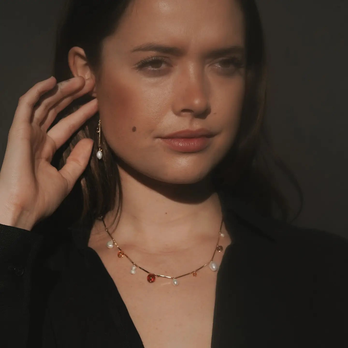The Fête Necklace in Tan