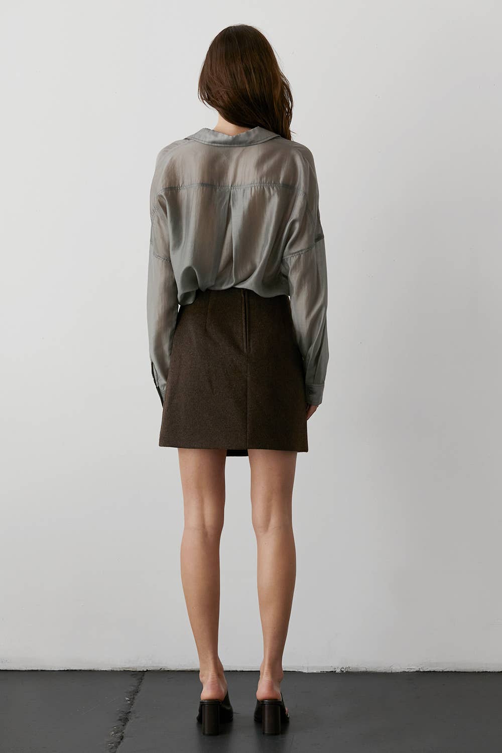 The Jamey Wool Blend Mini Wrap Skirt