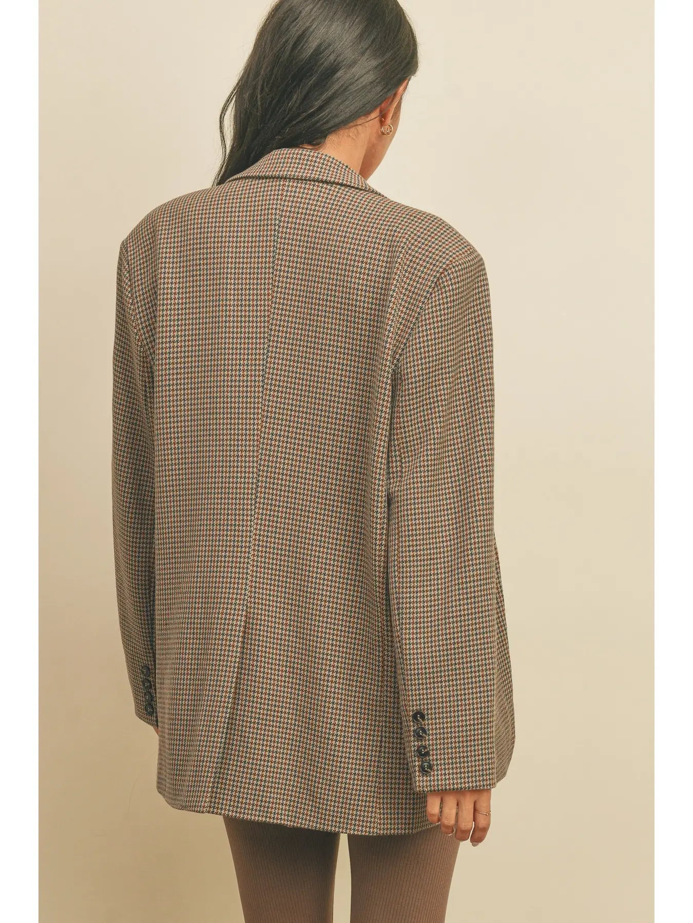 The Diane Houndstooth Oversized Blazer