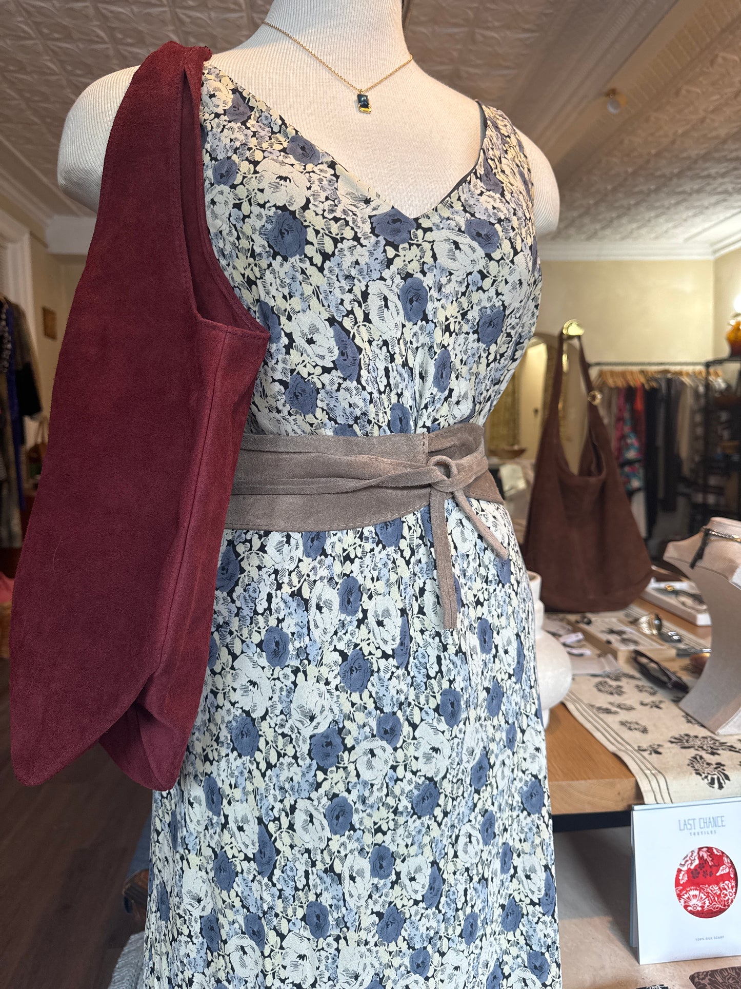 Judith Suede Sash Belt in Taupe