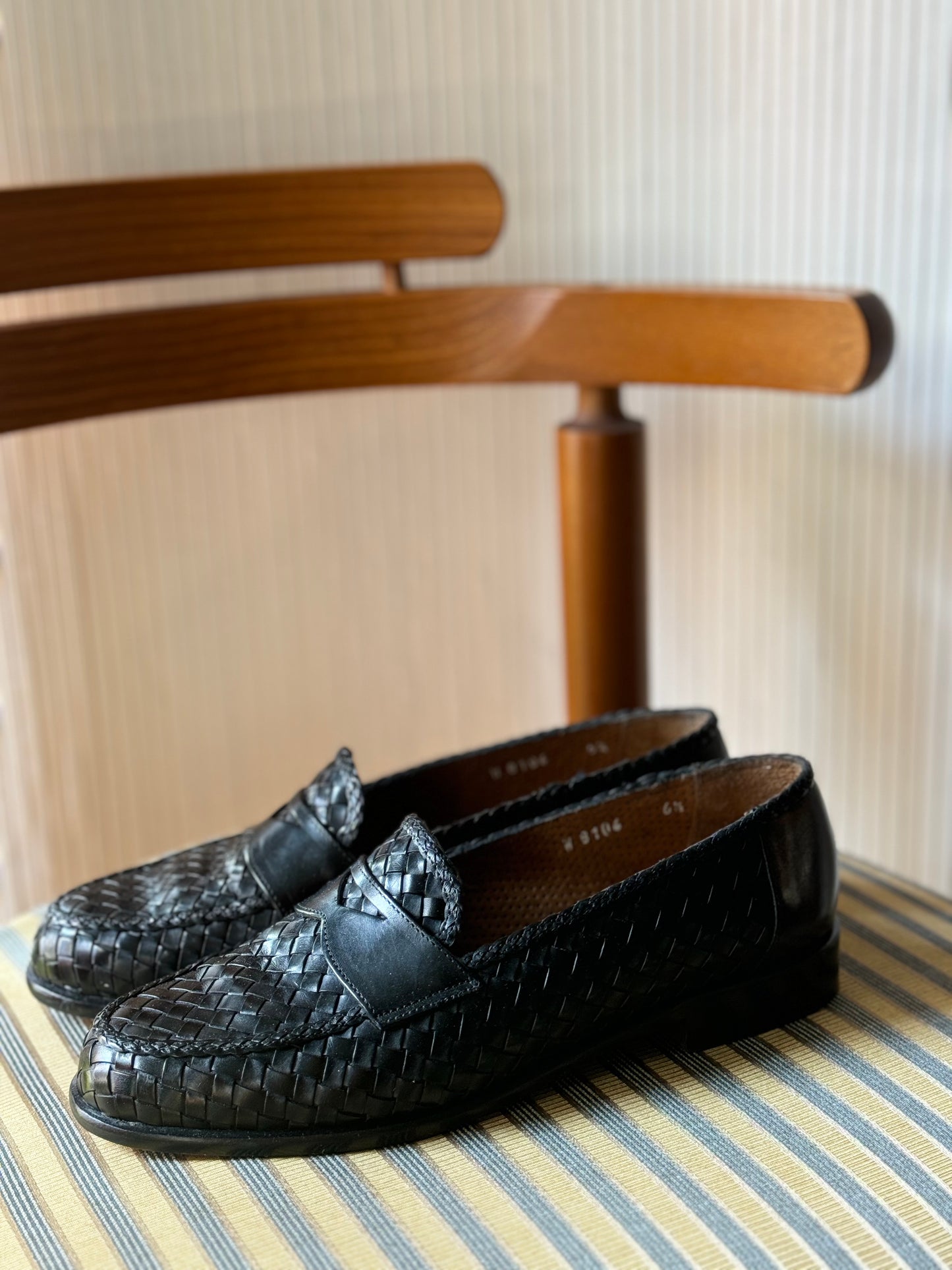 Vintage Italian Woven Leather Loafer