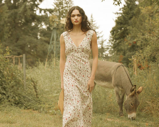 The Sandrine Floral Sleeveless Slip Dress