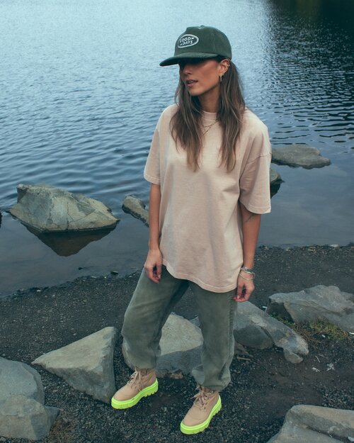 Good Days Retro Oversized Tee in Dusty Pink