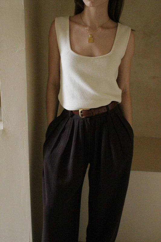 The Sally Cotton Seed Stitch Top