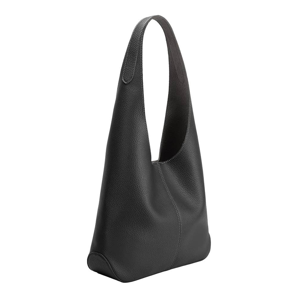 The Kenya Recycled Vegan Shoulder Bag in Black